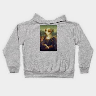 Mona Lisa Jack Russell Kids Hoodie